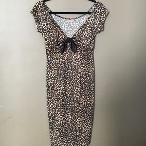 Pinup Couture Leopard Mini Dress size S M